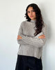 Imagen de Judah Oversized Chunky Rib Knit Jumper en gris claro