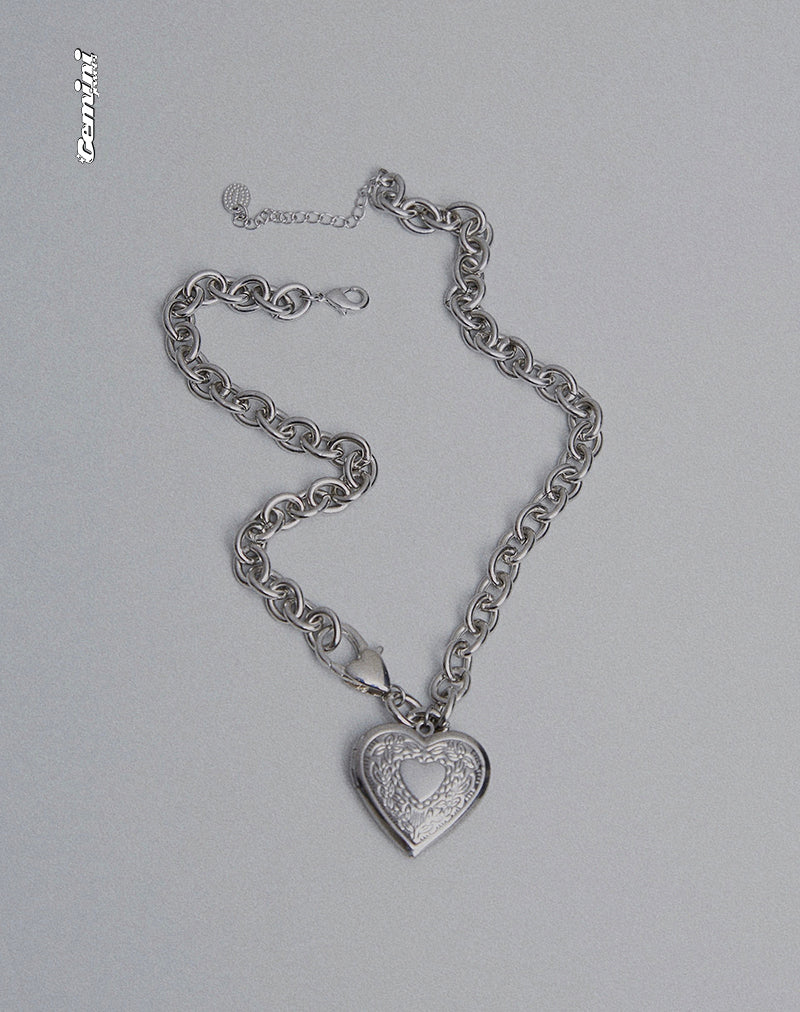 Imagen de Jude Chunky Heart Necklace de Gemini Jewels