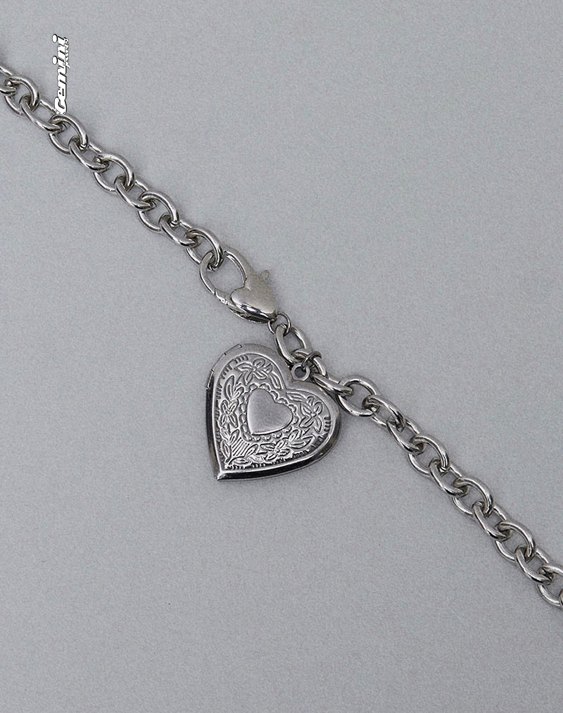 Imagen de Jude Chunky Heart Necklace de Gemini Jewels