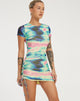 imagen de Julep Mini Dress in Multi Blur Orb Navy
