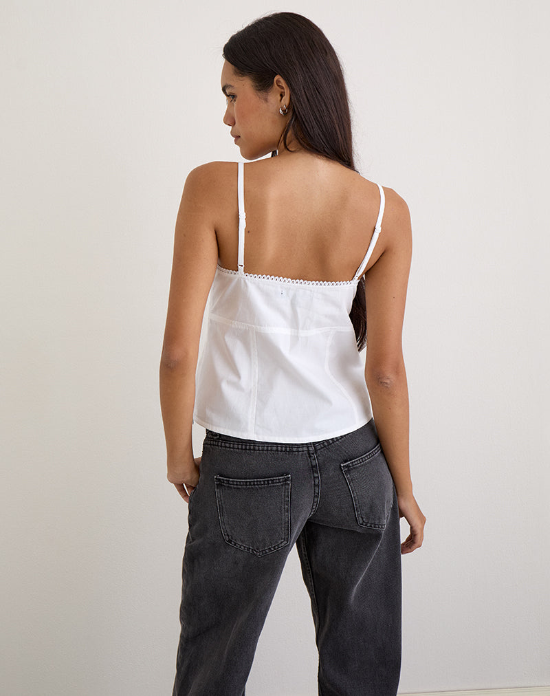 Imagen de Jepuni Cami Top en popelina blanca