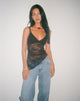 imagen de Kacha Cami Top en encaje negro azabache
