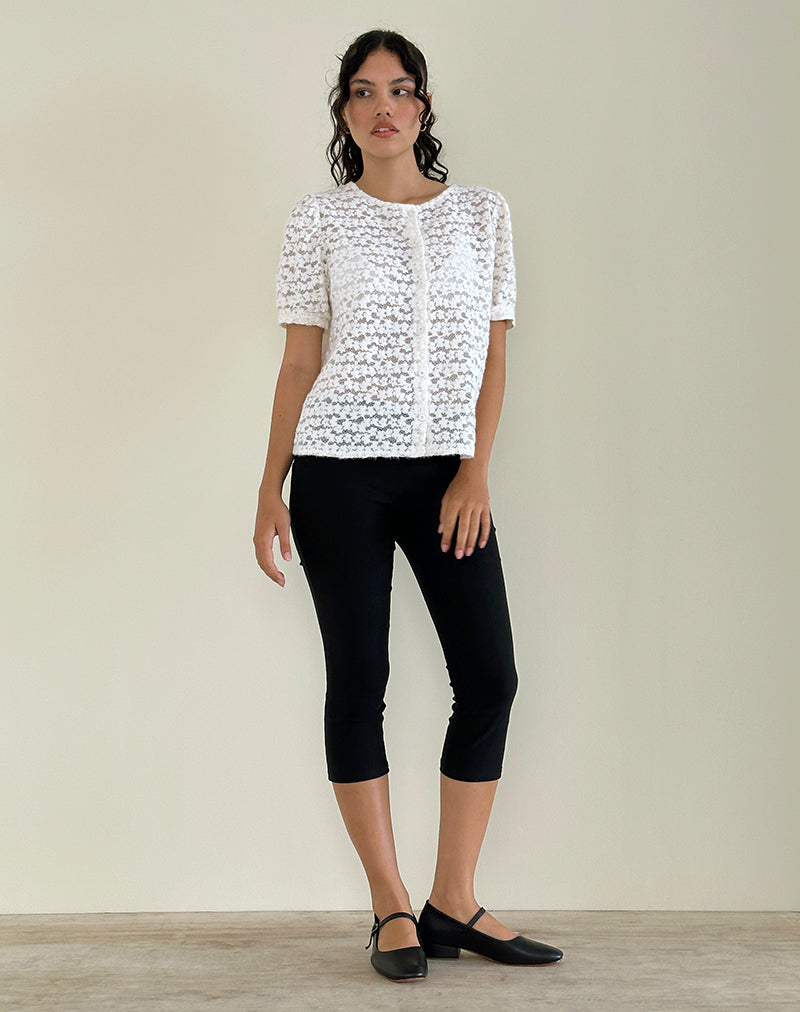Imagen de Kaelyn Top en encaje Dahlia Marfil
