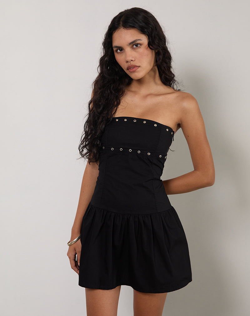 Mini Vestido Kafridi en Popelín Negro