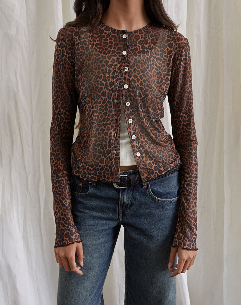 Imagen de la camisa Kahula en malla Rar Leopard