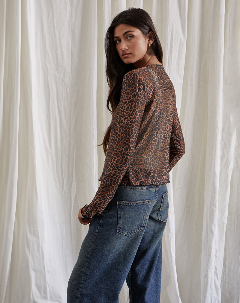 Imagen de la camisa Kahula en malla Rar Leopard