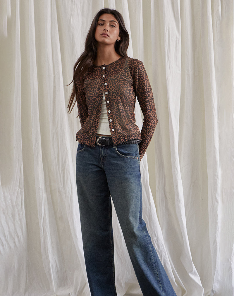 Imagen de la camisa Kahula en malla Rar Leopard