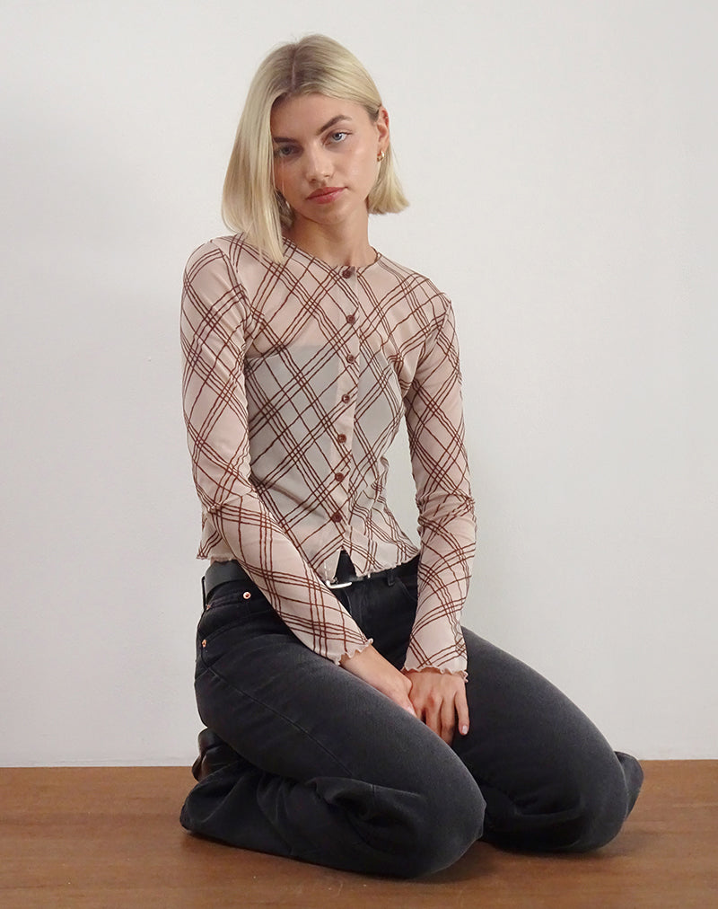 Imagen de la camisa Kahula en Sketchy Stripe Nude