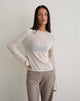 Imagen de Kaleo Roll Edge Jumper in Knit Ecru