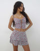 Imagen de Kalilo blusa de encaje en azul rojo floral