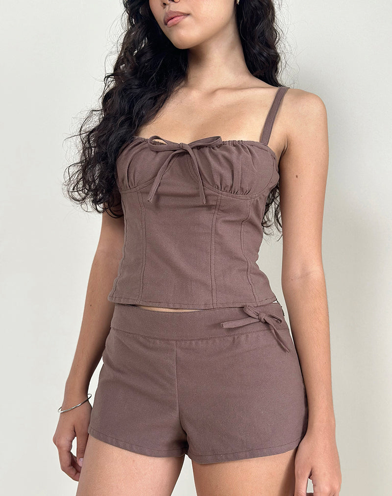 Imagen de Blazy Tie Short en Lino Topo