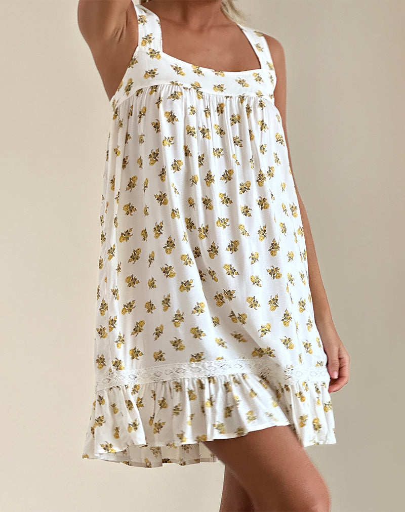 Imagen de Karina Dress in Funshine Floral Off White