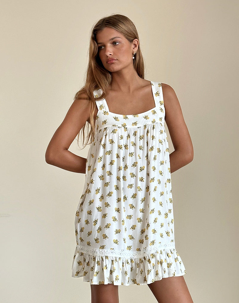 Imagen de Karina Dress in Funshine Floral Off White