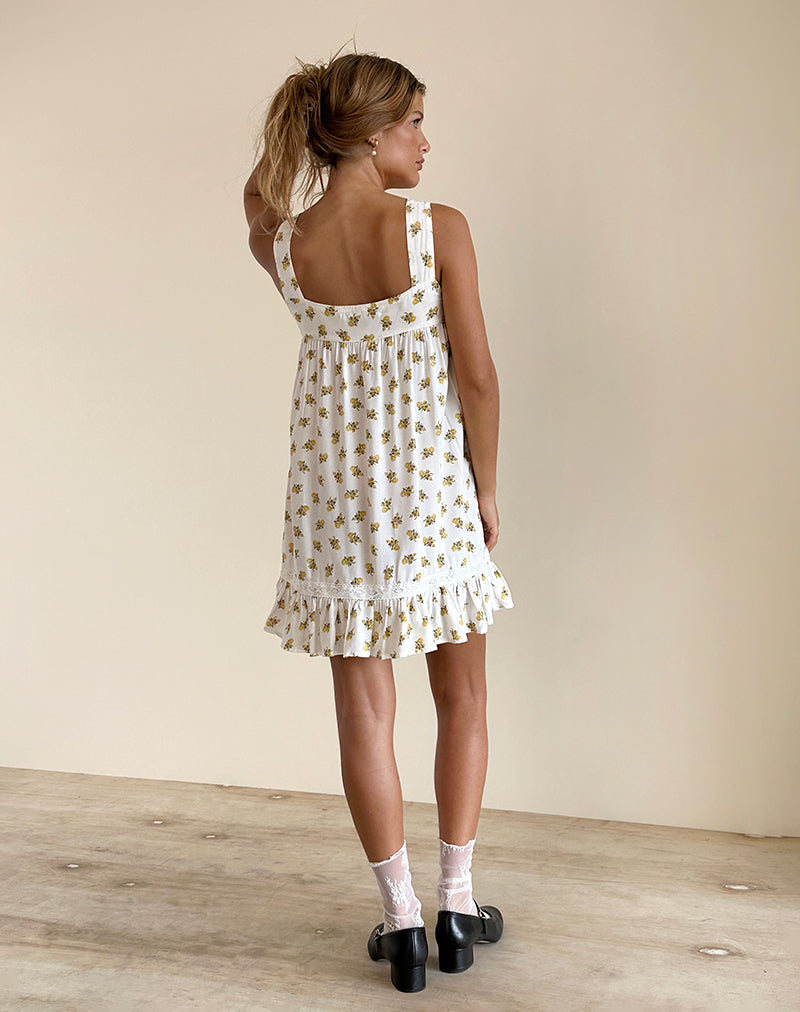 Imagen de Karina Dress in Funshine Floral Off White