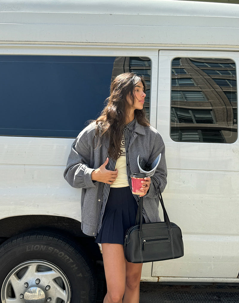 Imagen de la chaqueta Karinta de lana marga gris