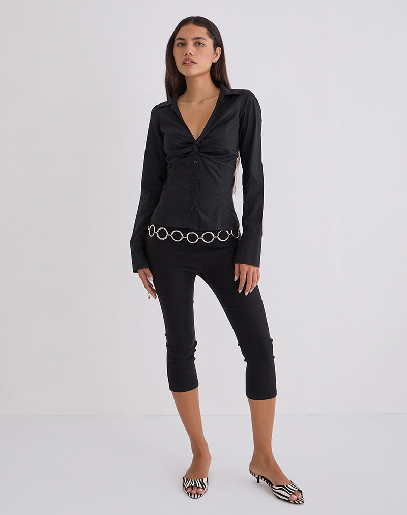 Image of Karis Shirt in Poplin Black