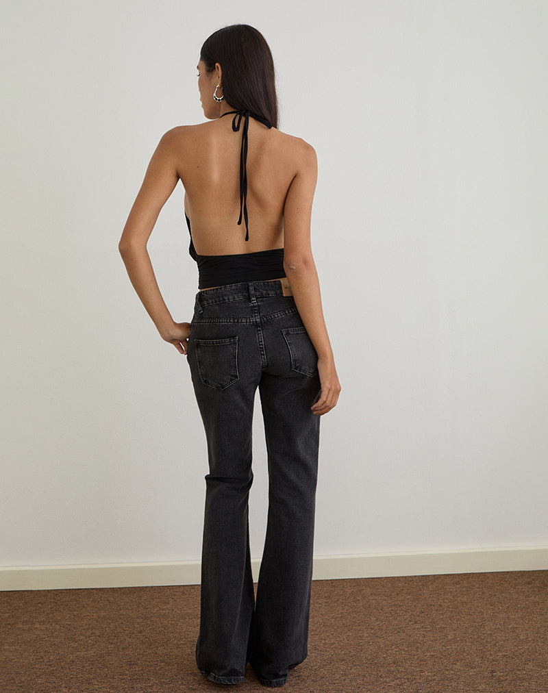 Imagen de Karise Plunge Top en Cupro Negro