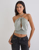 Image of Karise Plunge Top in Cupro Light Grey