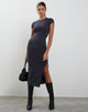 Imagen de Kasor Open Back Midi Dress in Ocean Storm