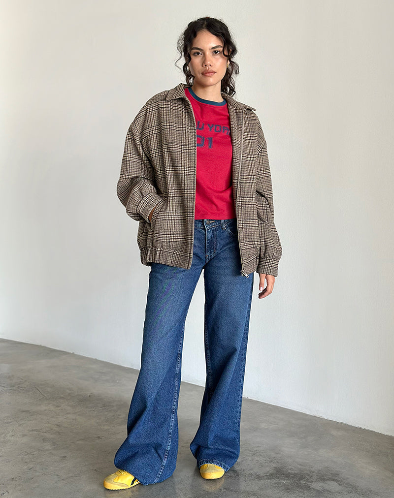 Chaqueta Kassira de cuadros marrones