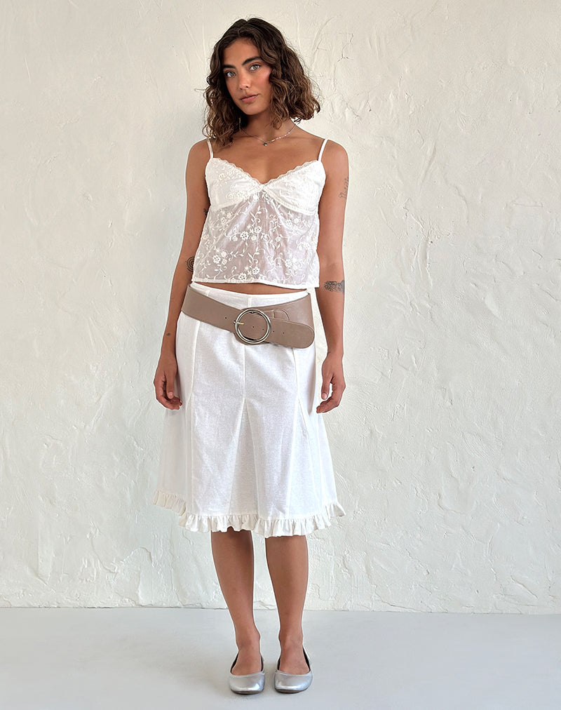 Top Kasturi en Broderie Blanco