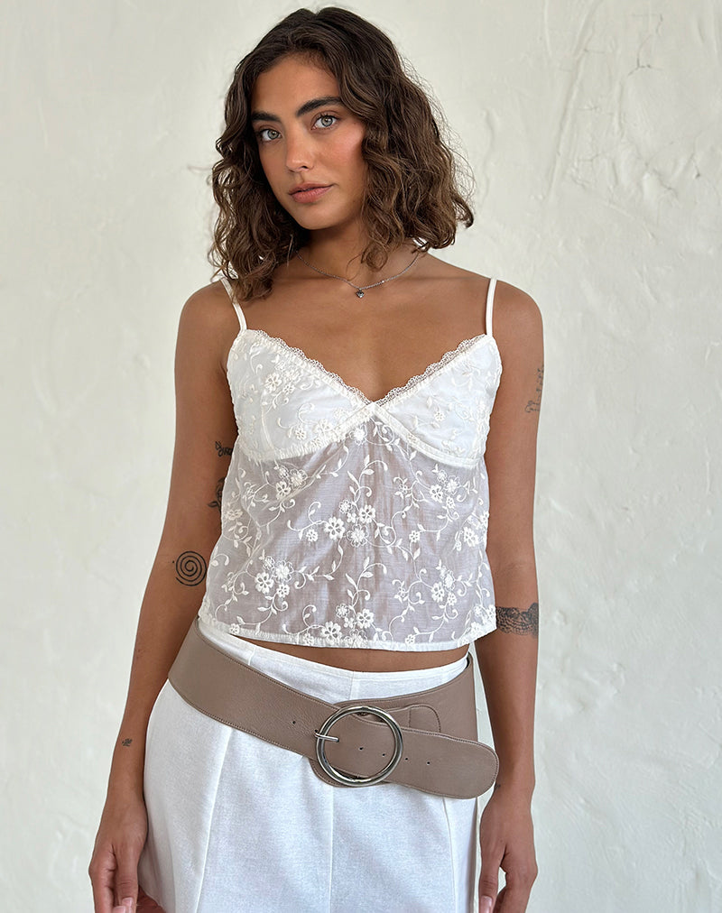 Imagen de Kasturi Top en Broderie Blanco