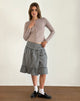 Imagen de Kasya Midi Skirt in Tonal Gingham Black and Grey