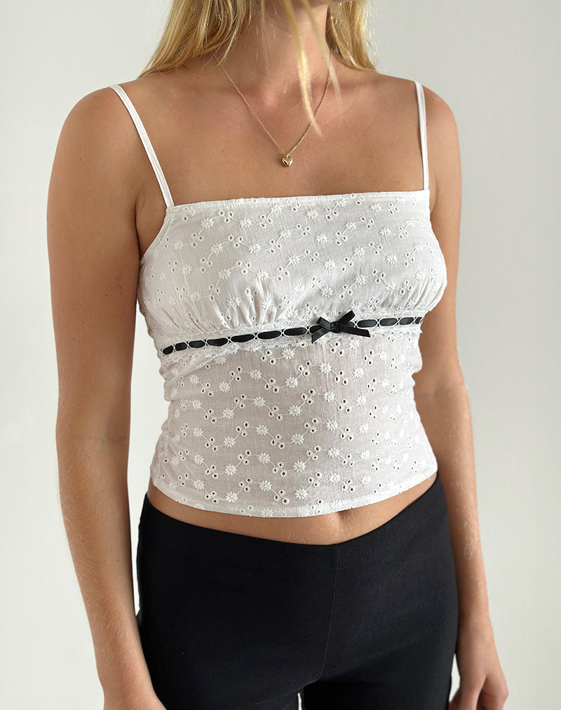 Top Katisa en Broderie Blanco