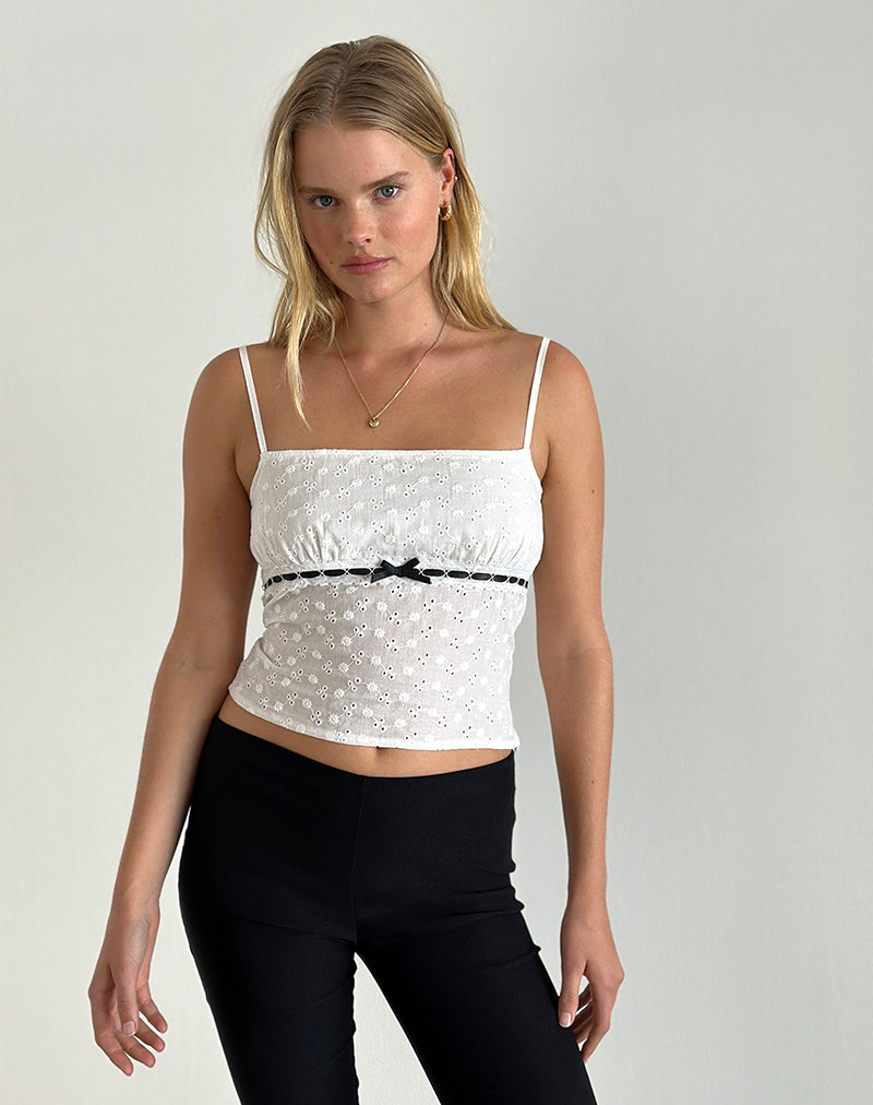 Top Katisa en Broderie Blanco