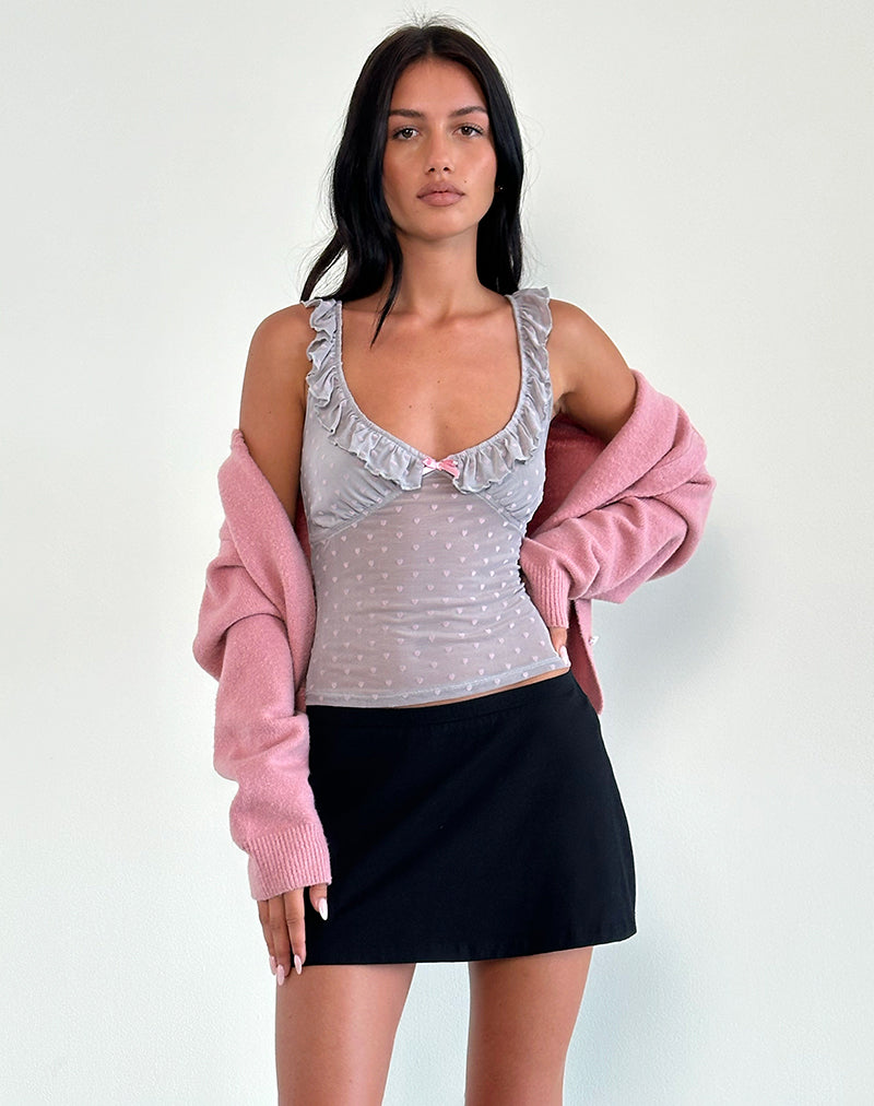 Imagen de Kavya Top en Gris Flock Corazón