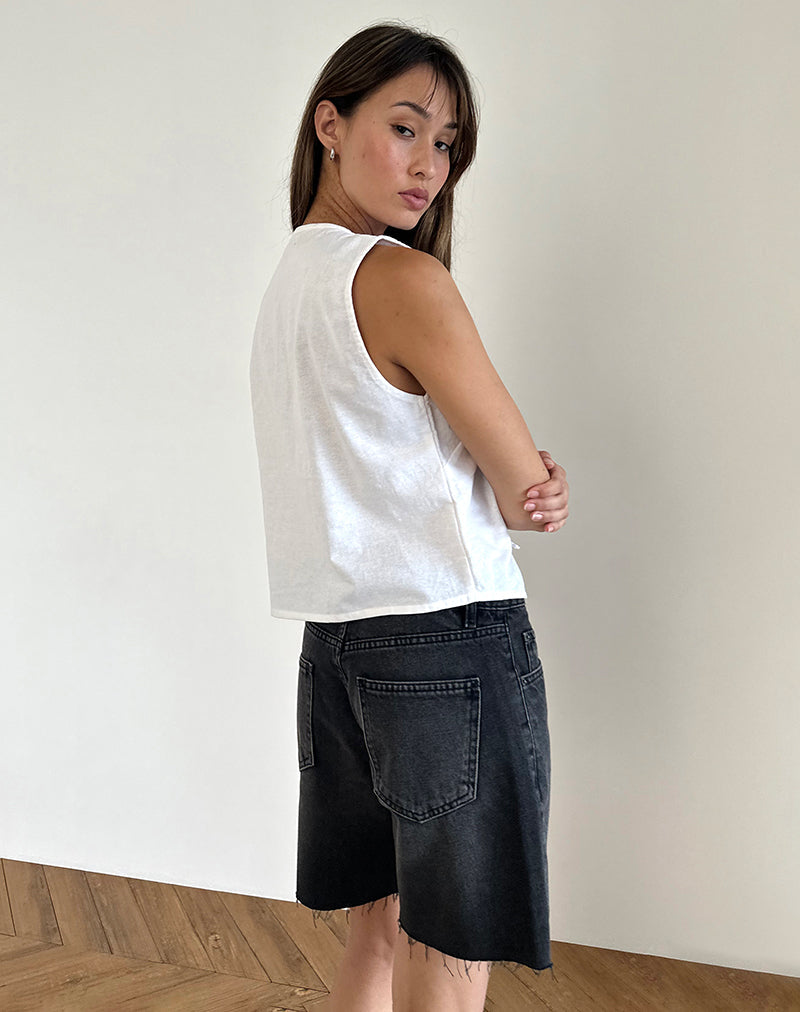 Imagen de Kayve Tie Front Top in Off White