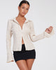 imagen de la camisa Keani en beige arrugado