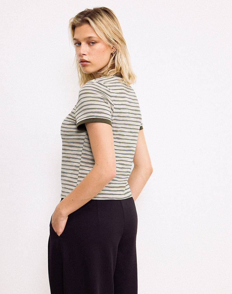 Imagen de Keiko Top en Jersey a Rayas Tonal Marrón