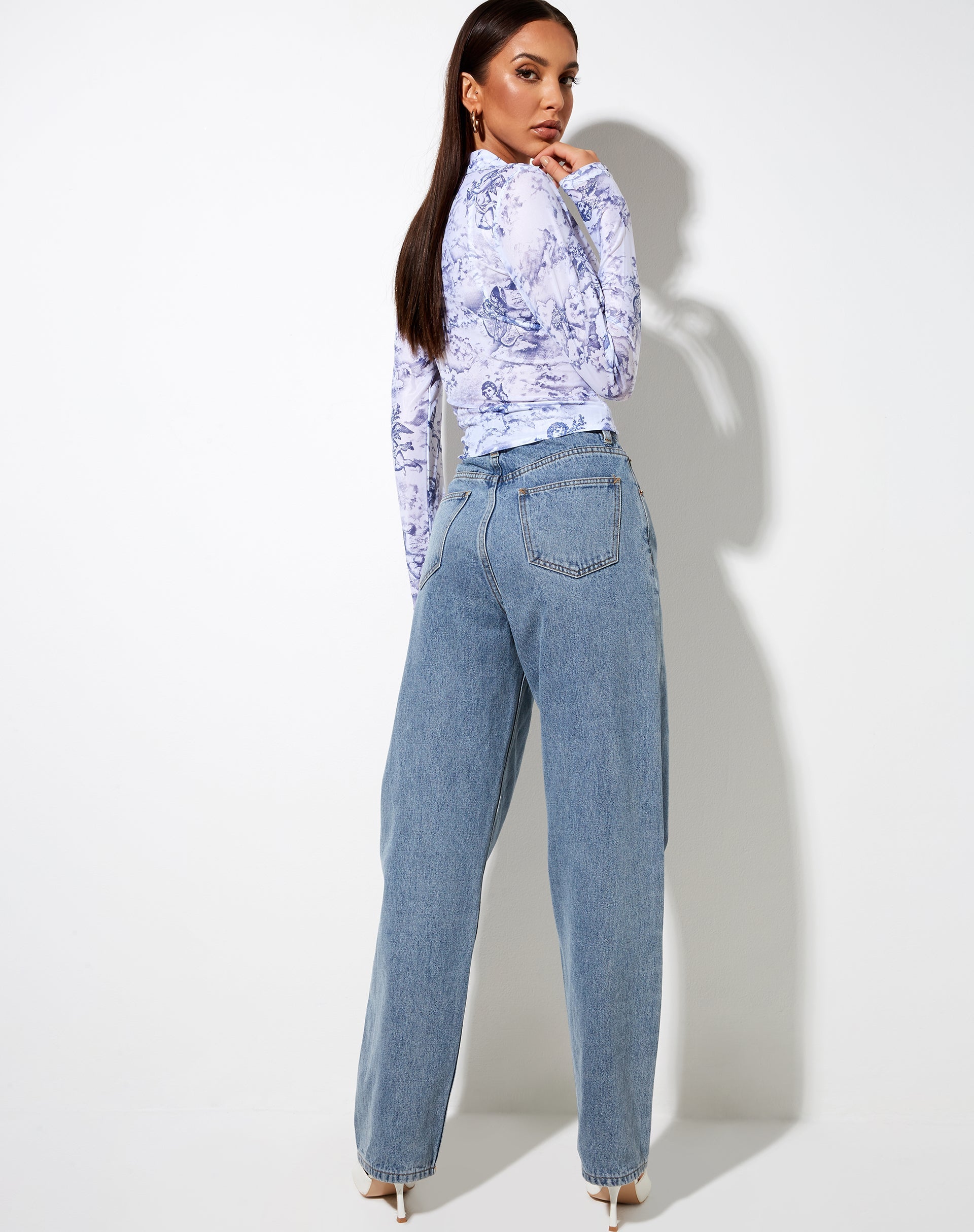 Imagen de Camisa Kelly en 20s Querubín Blanco Azul