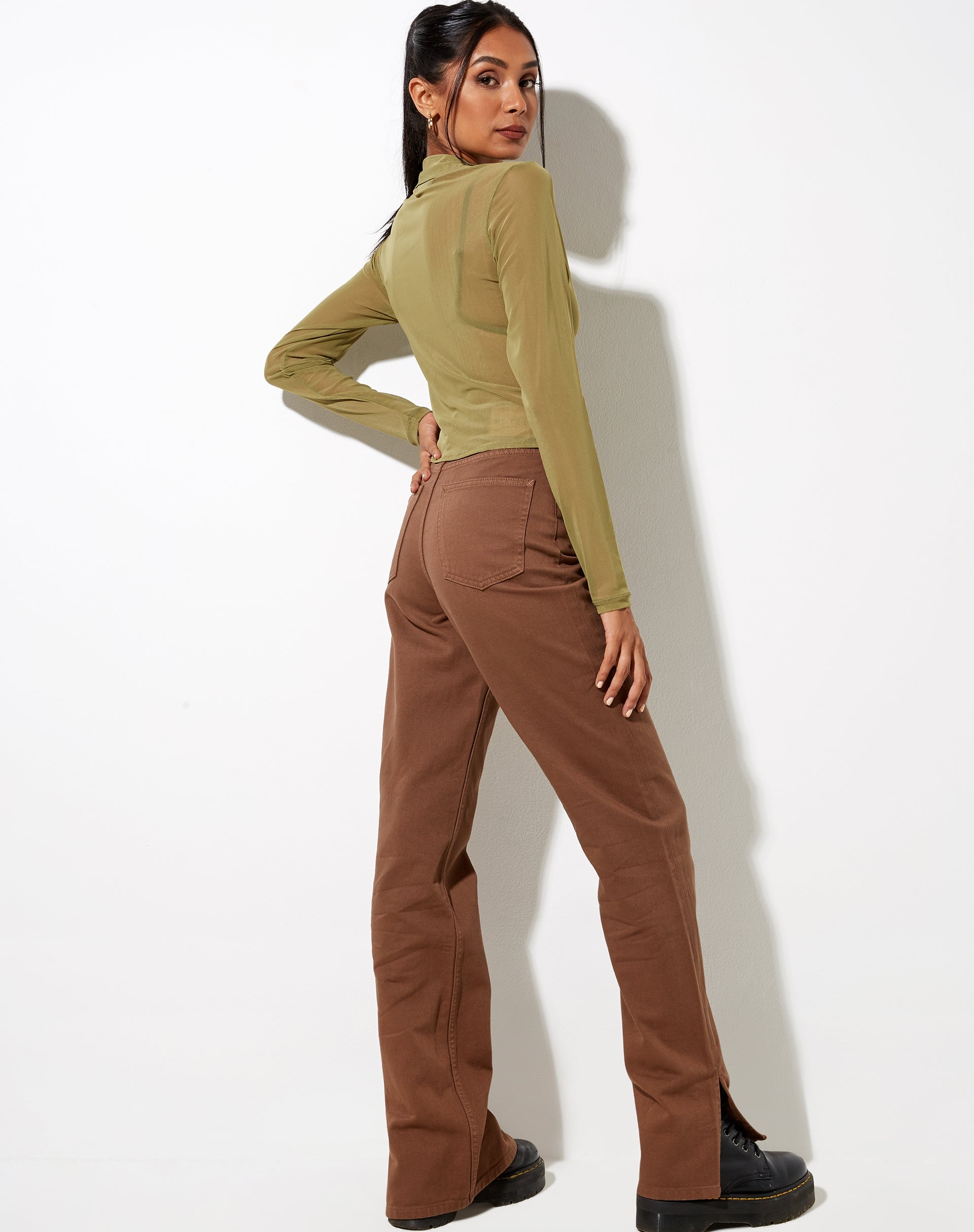 Imagen de la camisa Kelly en Mesh Oliva
