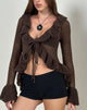 Imagen de Kendra Ruffle Cardigan Marrón Chocolate