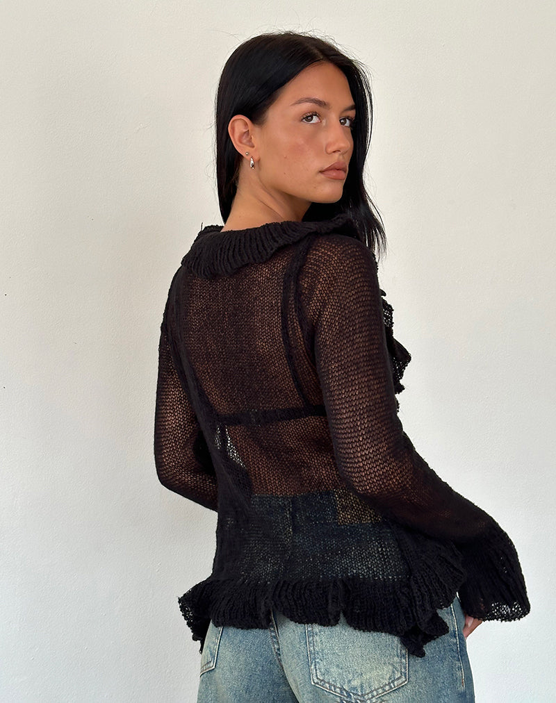 Imagen de Kendra Ruffle Cardi en Negro