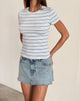 Imagen de Kenichi Top de punto a rayas azul y blanco