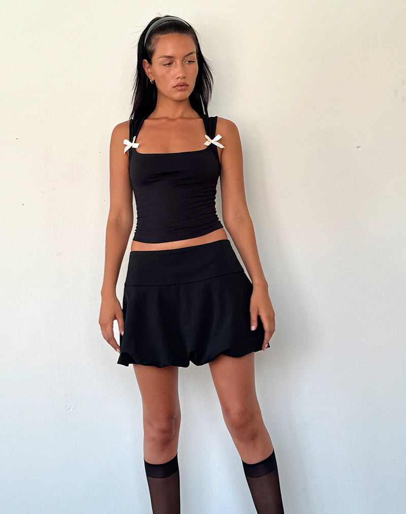 Imagen de la minifalda Keshi Puff Ball en negro