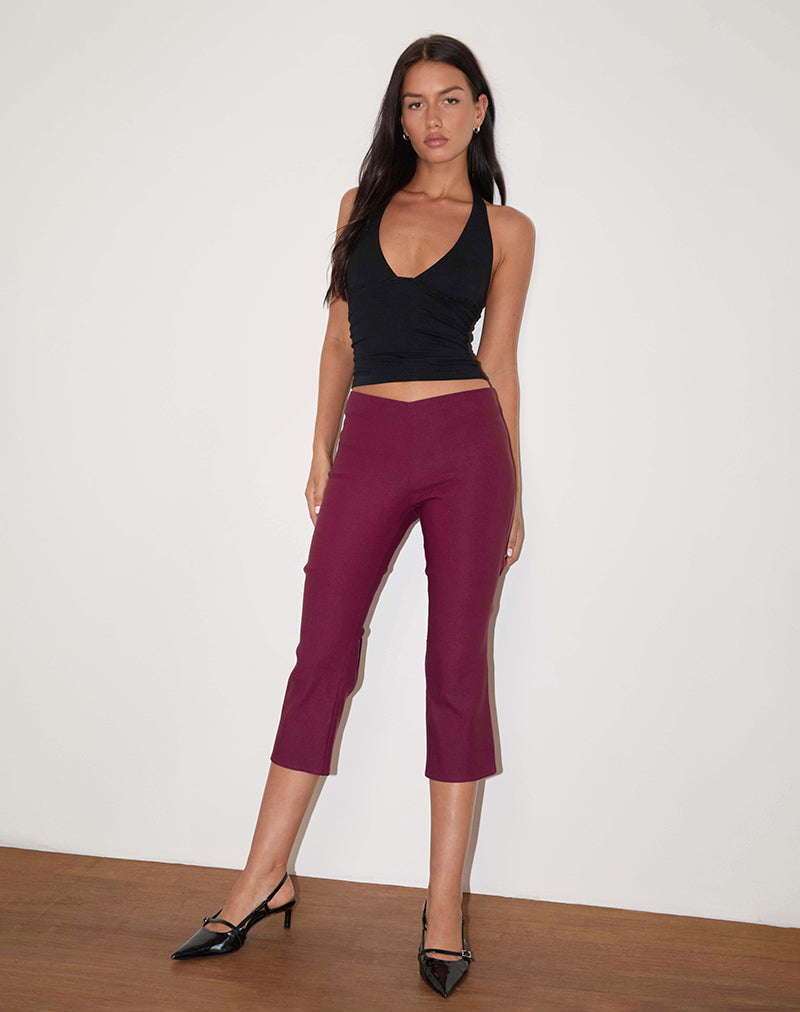 Imagen de Kila Pantalones capri de sastrería Borgoña