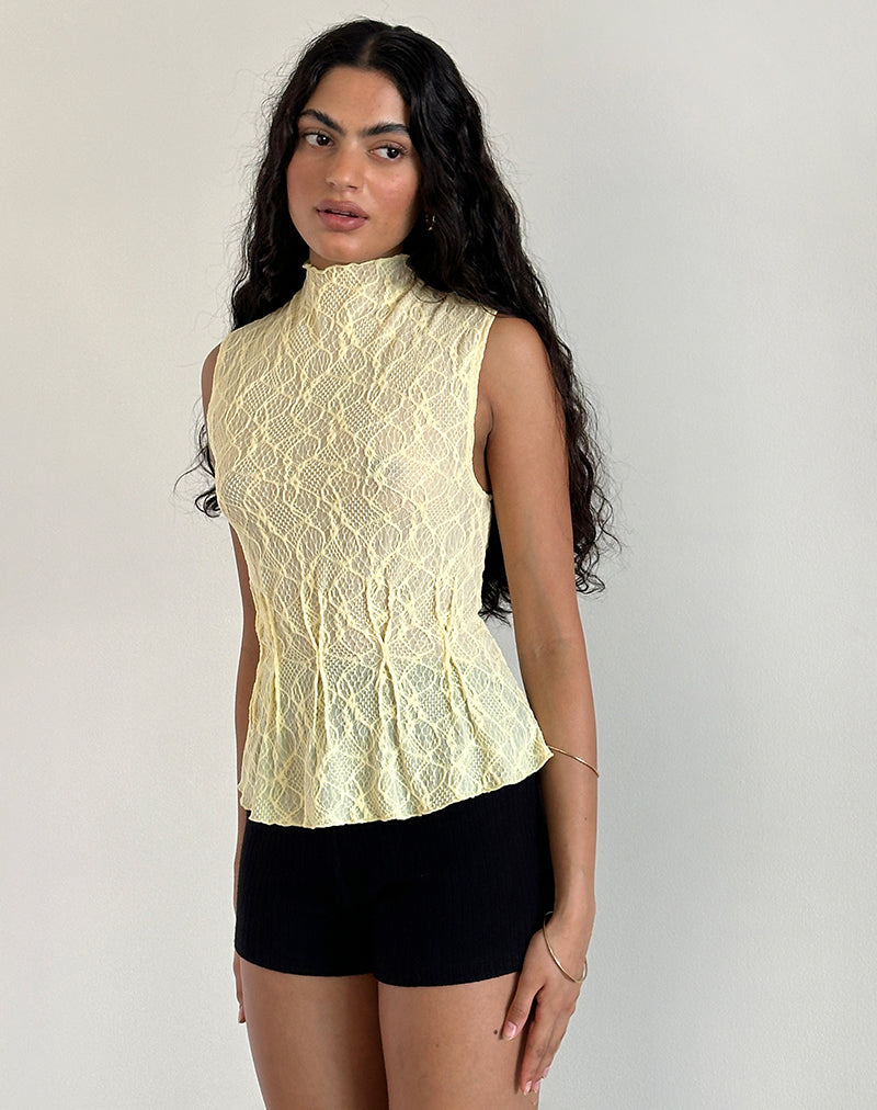 imagen de Kimbra Top en amarillo texturizado