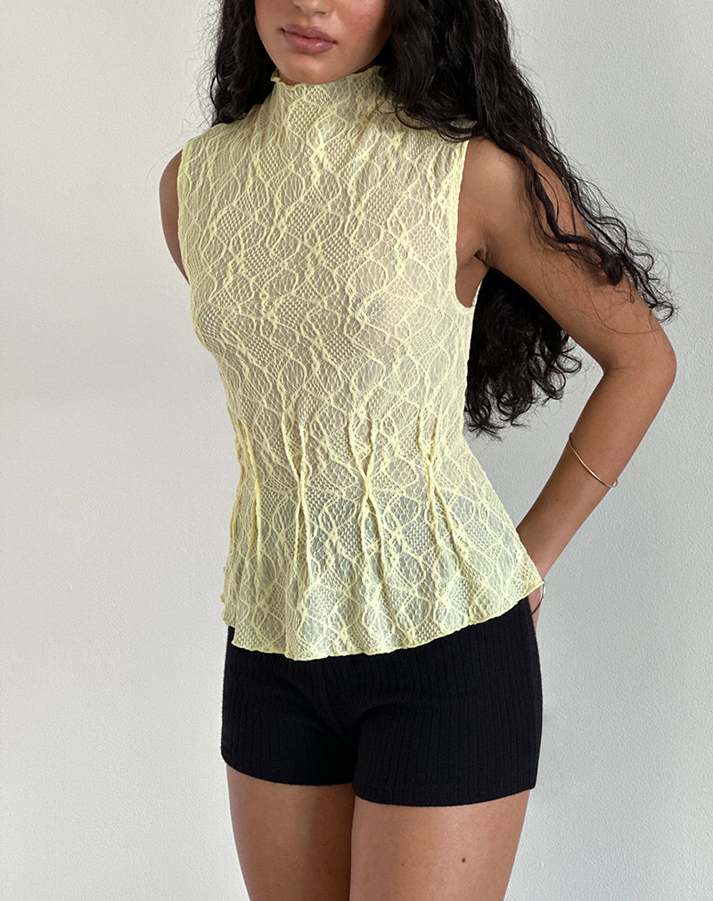 imagen de Kimbra Top en amarillo texturizado