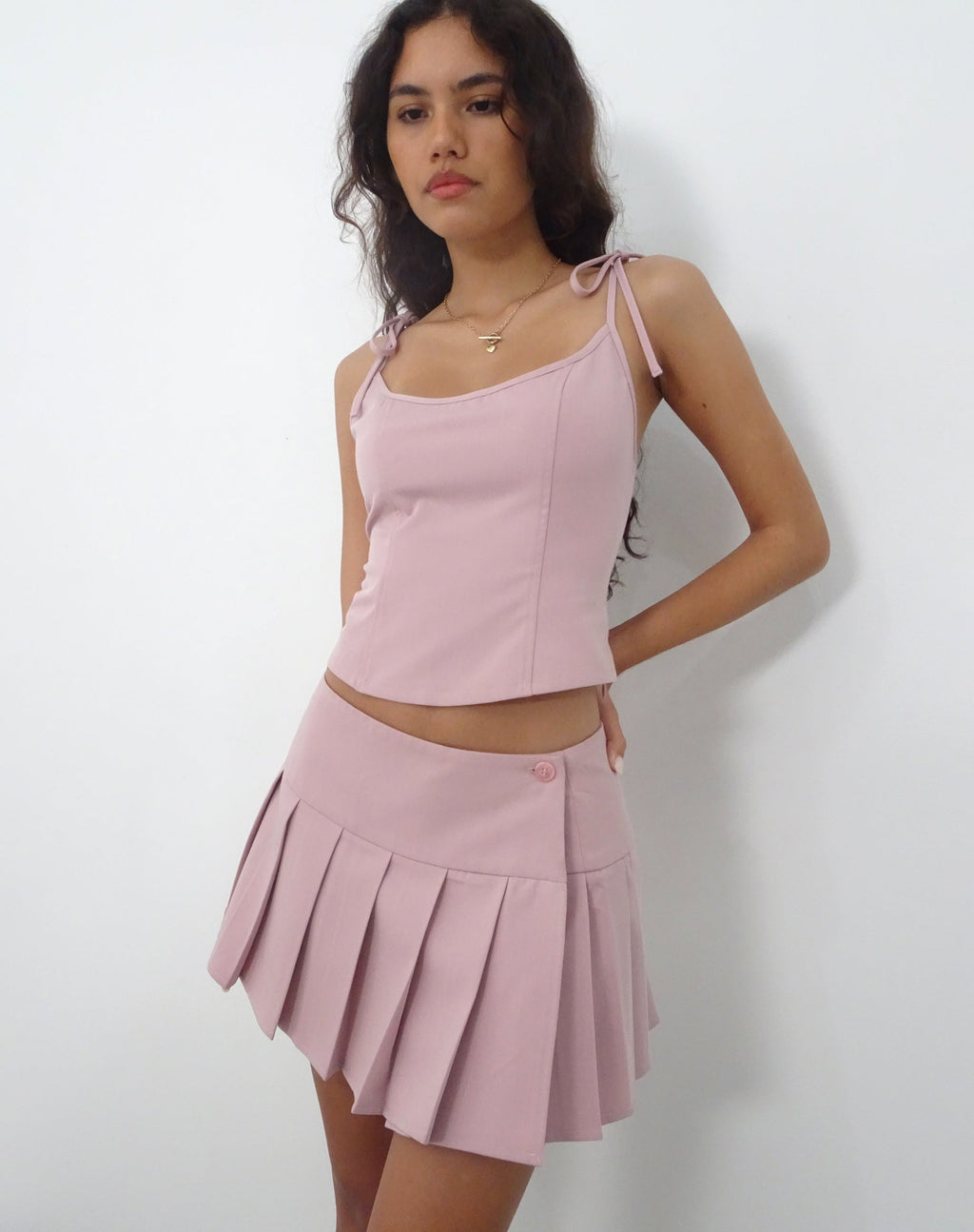 Microfalda plisada Casini en rosa
