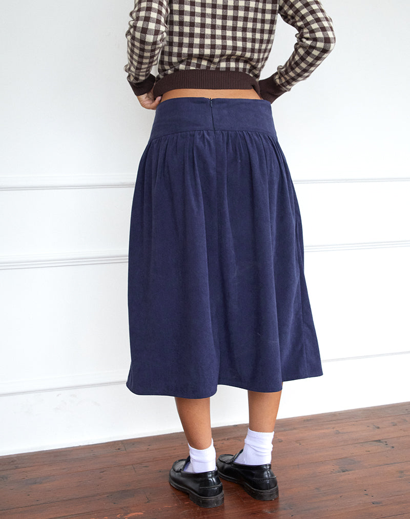 Imagen de Kiranila Falda Midi en Cordón Bebé Azul Tinta