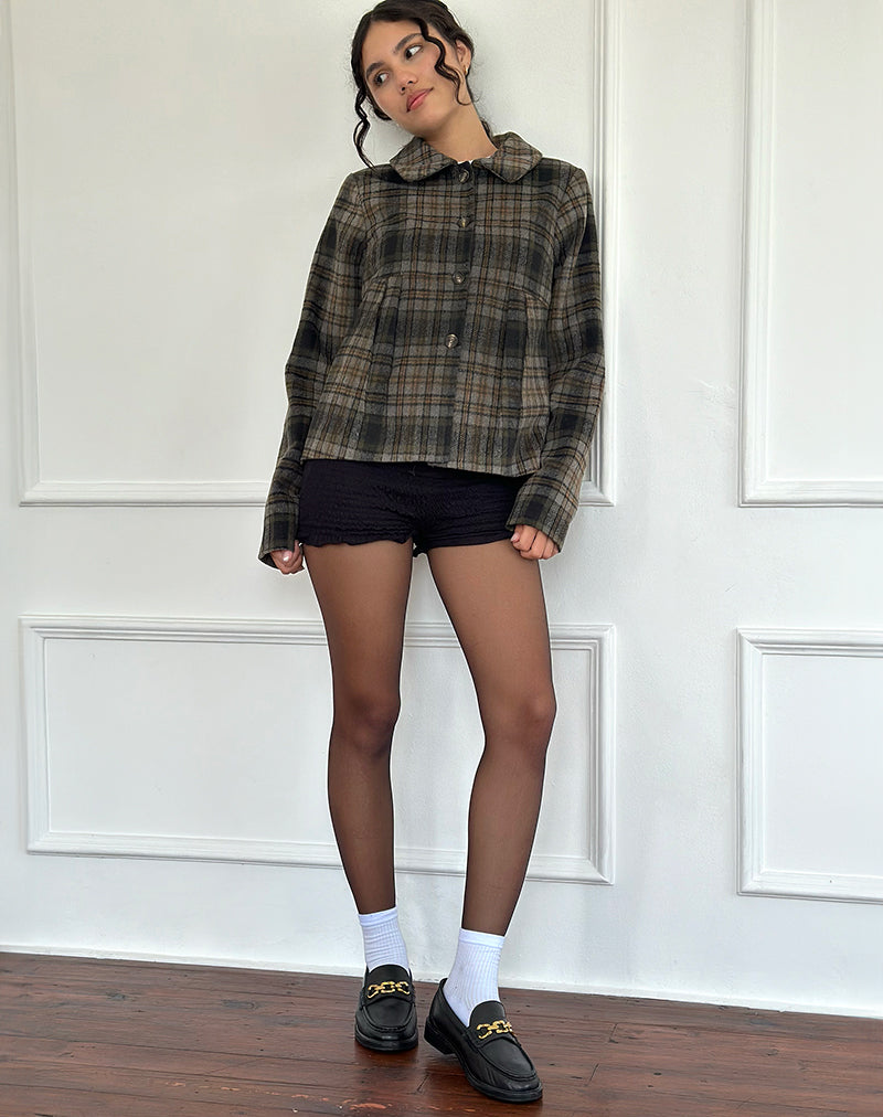Imagen de Kisaki Swing Coat in Check Yellow