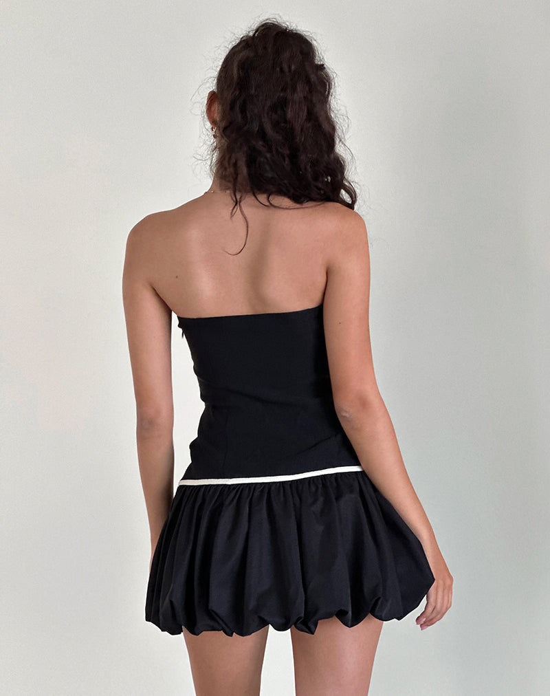 Imagen del minivestido Klaita Puffball en negro