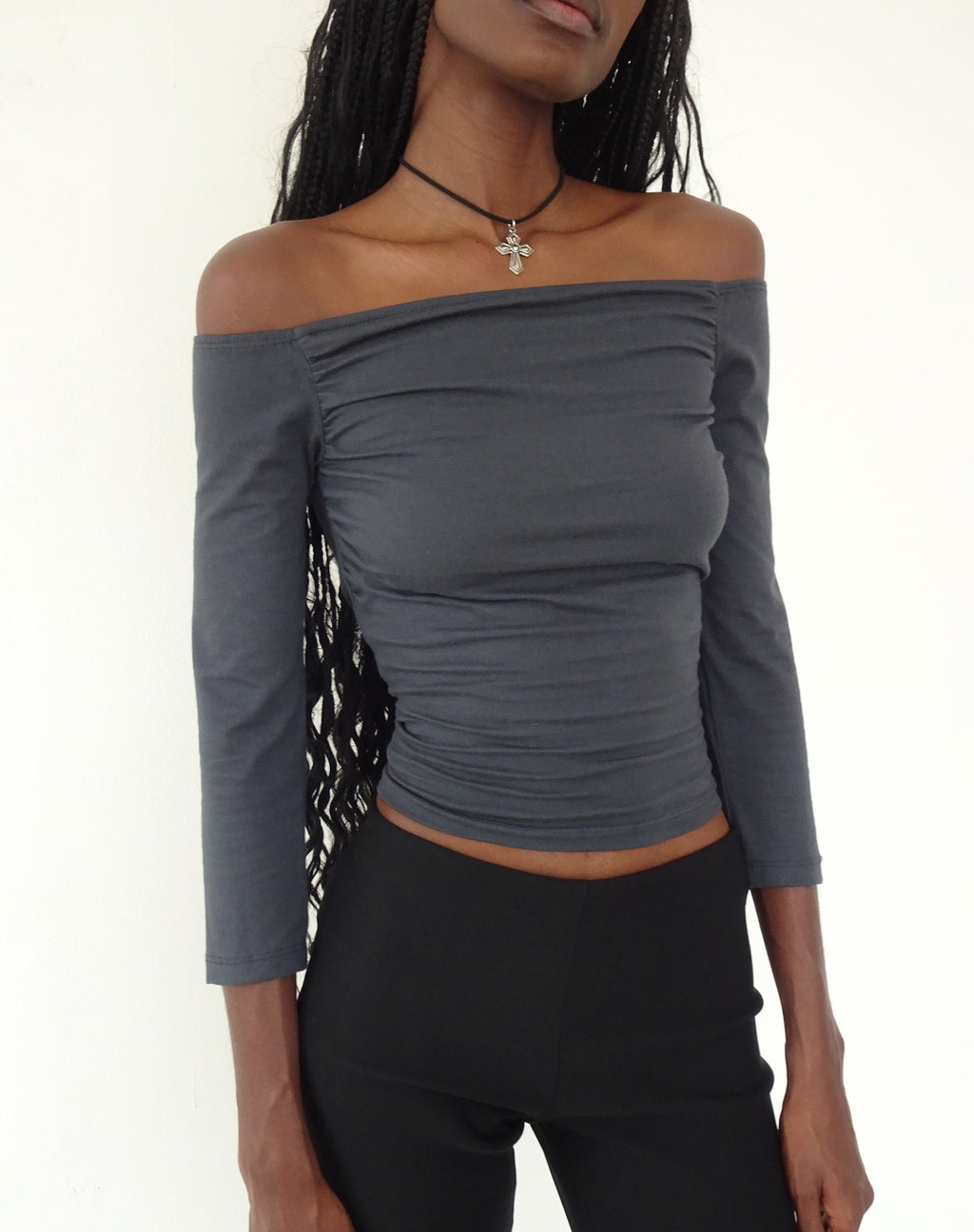 Top sin hombros Bardot Koby en Ocean Storm