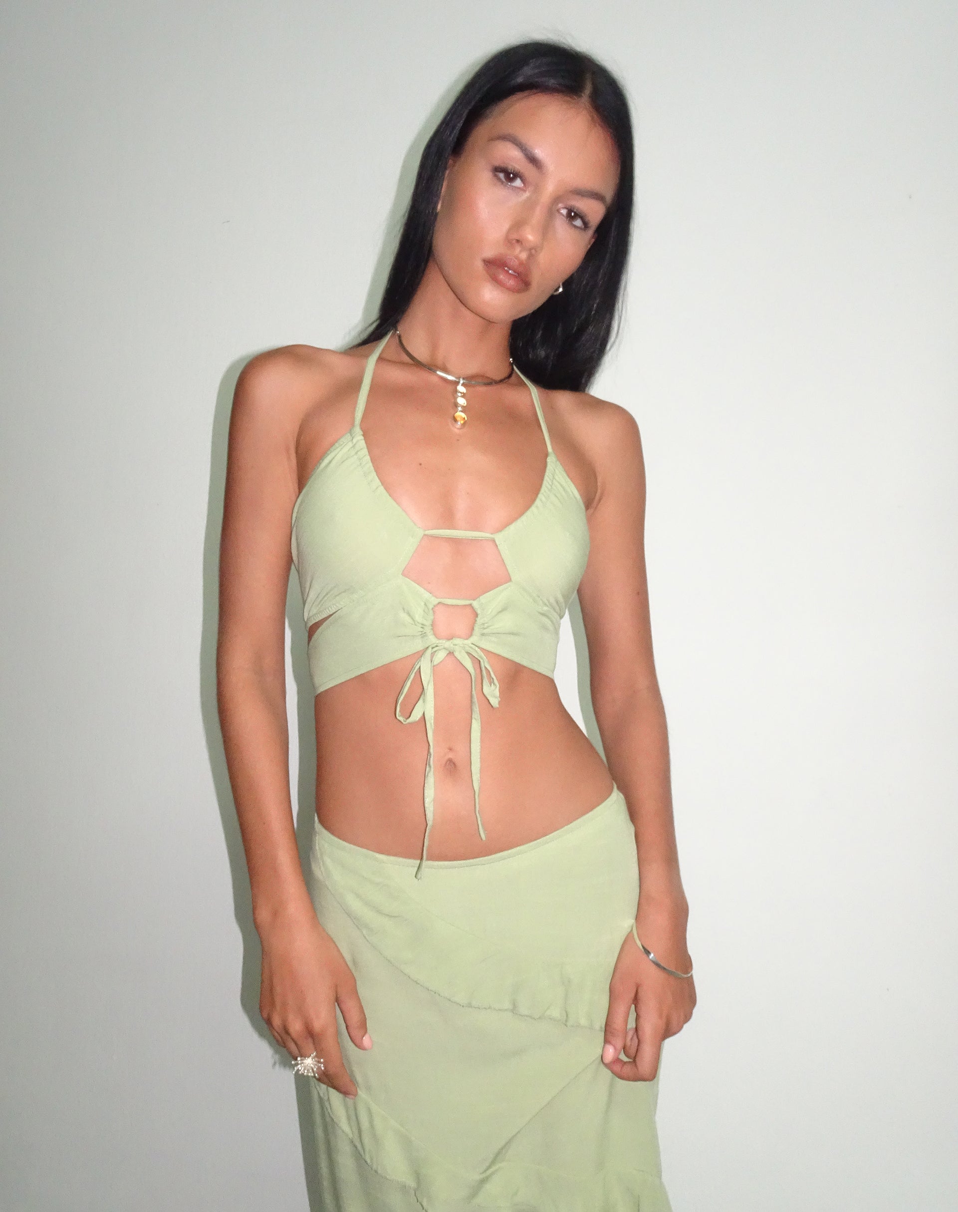 Imagen de Koen Cut Out Top en Mint Sage
