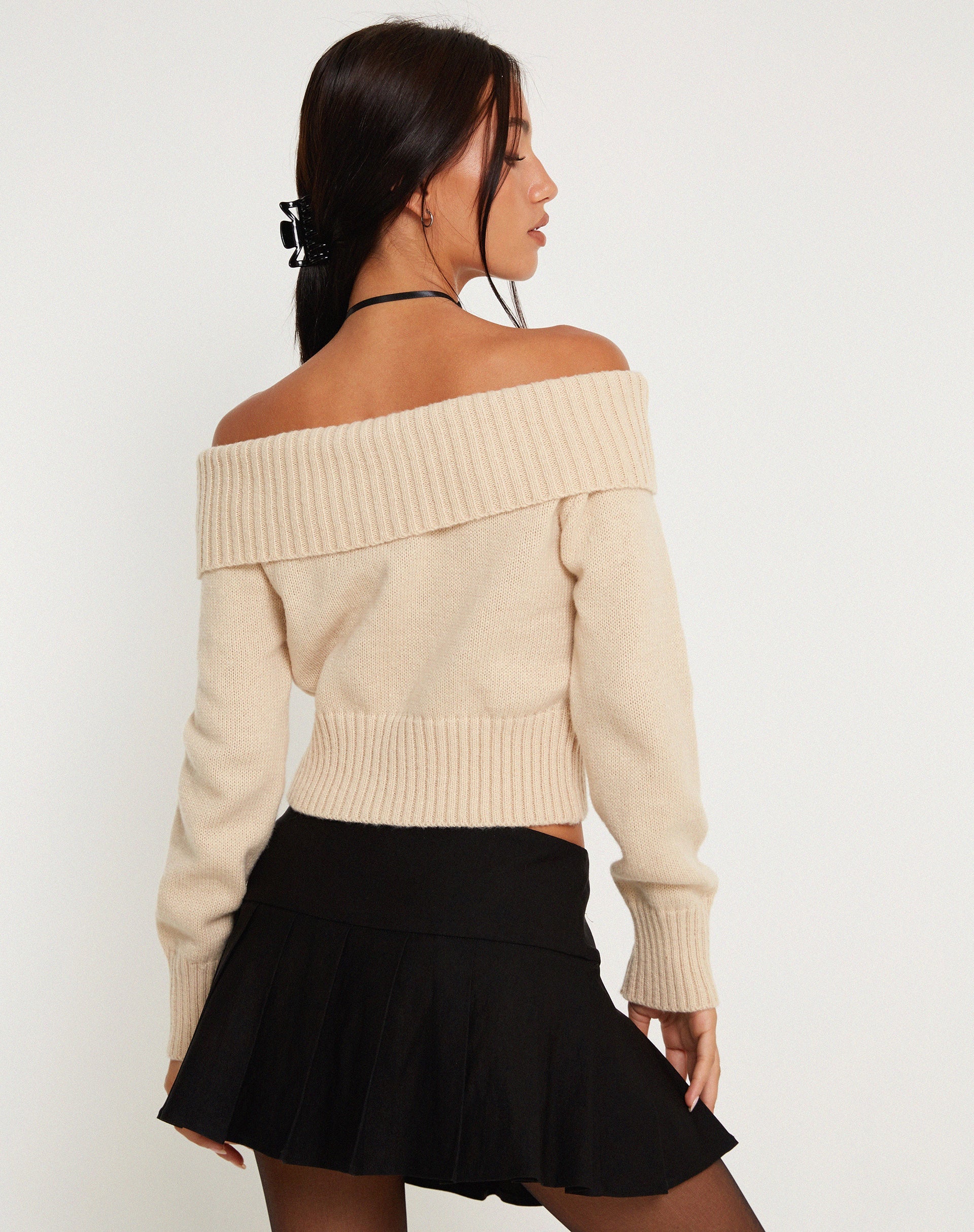 imagen de Koriya Bardot Top en Crema Abedul