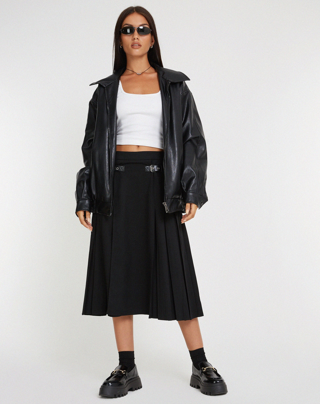 Falda Midi Kozani Negra